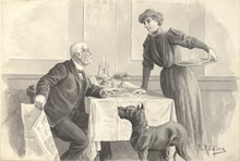 Hund med på restaurang 1907