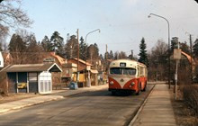 Buss på  linje 66 vid Långsjö