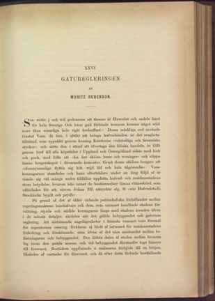 Svart tryckt text på gulnat papper