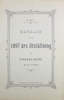 Sällskapet Soeurs de Charité - program för konstutställning 1897