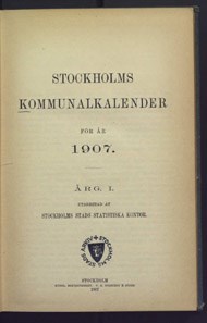 Stockholms kommunalkalender för år 1907