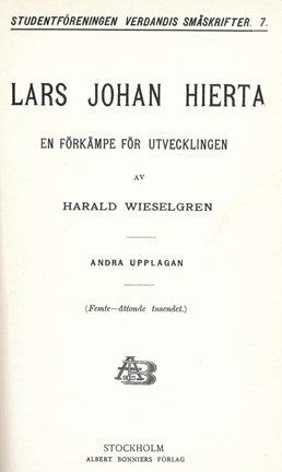 Omslagsbild Lars Johan Hierta