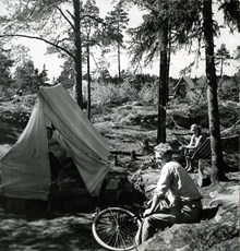 Camping på Flatenområdet 1938