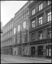 Drottninggatan norrut från nr 56 vid K.L. Lundbergs affär
