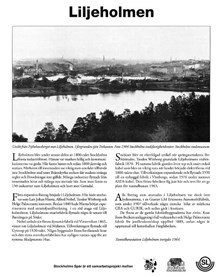 Liljeholmen - kort beskrivning av områdets historia