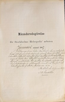Hälsopolisens månadsredogörelse - 1887