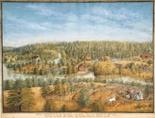 Utsigt af Hammarby och Bläcktorns Ängsbacke; sedd från Bläcktornets öfre Salon