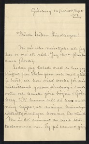 Kvinnans politiska rösträtt - Brev från Frigga Carlberg till Anna Lindhagen 1902