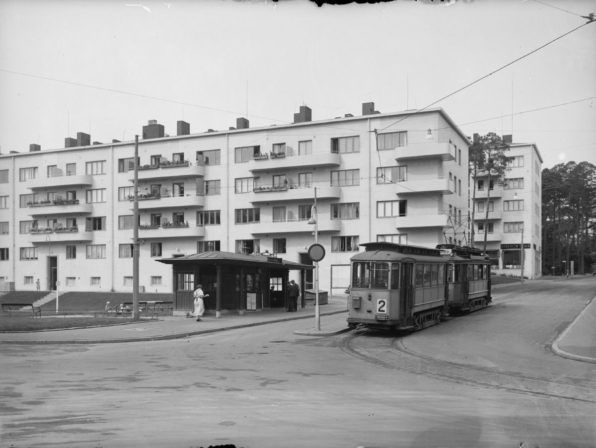 Fredhäll, hållplats för spårvagnar - Stockholmskällan
