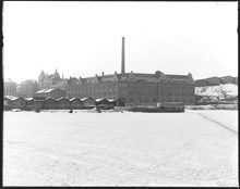 Separator industriområde vinteritd mot Klara Sjö och Pipersgatan. Mot SV