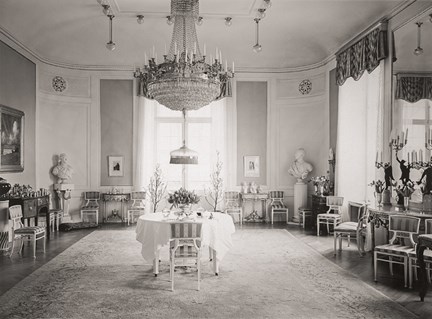 Fotografiet visar prins Eugens matsal år 1916.