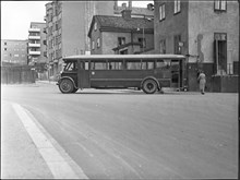 Buss i korsningen Brännkyrkagatan - Ansgariegatan