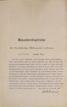 Hälsopolisens månadsredogörelse - 1920