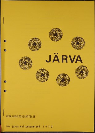 Maskinskriven verksamhetsberättelse från Järva kulturkommitté