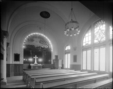 Interiör mot koret i Sankt Peterskyrkan,  Upplandsgatan 12
