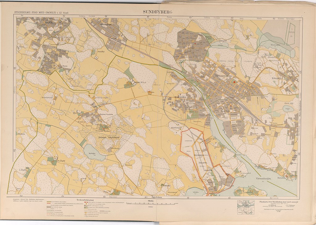 Karta "Sundbyberg" från 1917-1922 - Stockholmskällan