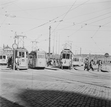 Spårvagnar vid Södermalmstorg