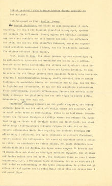 Tisdagsklubbens första protokoll