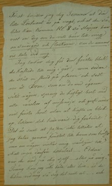 "Jag tackar dig för den första blick du kastade till mig i går" - brev från fängslade Löfqvist till Johanna 1820