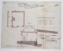 Underlag för bygglov år 1875, fastigheten Häckelfjäll 2