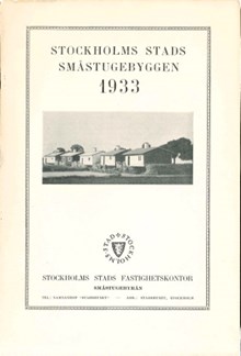 Stockholms stads småstugebyggen 1933