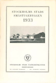 Stockholms stads småstugebyggen 1933