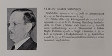 Simon Alarik Simonson. Ledamot av stadsfullmäktige 1915-19 och 1935-38