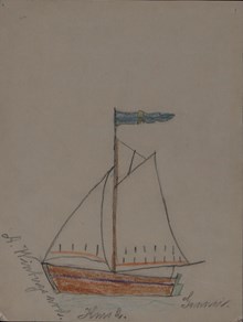 Elevteckning - segelbåt