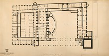 Ritning "Stockholms stadshus. Plan av källaren." (uppmätningsritning 1923)