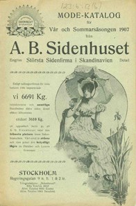 Modekatalog för vår- och sommarsäsongen 1907 från AB Sidenhuset.