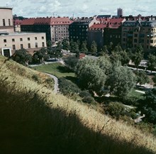Observatoriekullen ned mot Stockholms stadsbibliotek och Sveavägen