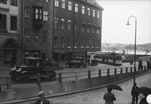 Slussområdet under ombyggnad år 1934.