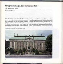 Skulpturerna på Riddarhusets tak: en ikonologisk studie / Monica Eriksson
