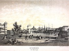 Kungsholmen från Mynttorget 1859