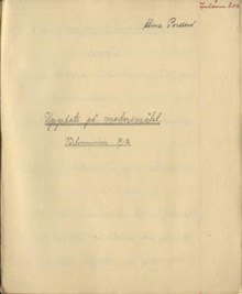 Elevuppsats av Stina Persson "Betydelsen av ett sunt idrottsliv"  - Åhlinska skolan VT 1912