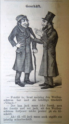 Geschäft. Bildskämt om judar i Söndags-Nisse – Illustreradt Veckoblad för Skämt, Humor och Satir, nr 36, den 8 september 1878