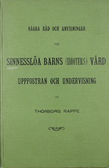 Råd om uppfostran och undervisning av "sinnesslöa" barn