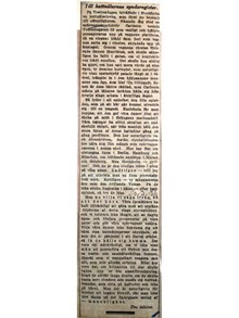 "Till hattnålarnas syndaregister" - artikel Svenska Dagbladet 1913 
