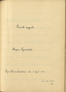 Elevuppsats av Magnus Tigerschiöld "Betydelsen av ett sunt idrottsliv" - Nya Elementarskolan VT 1912 