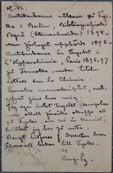 August Strindberg berättar hur man gör guld i brev till Gustaf Halldén 1905