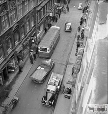 Trafik på Drottninggatan 1952