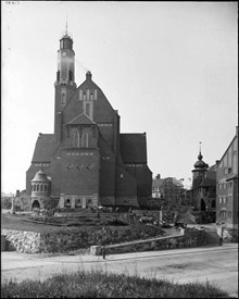Engelbrektskyrkan från Östermalmsgatan