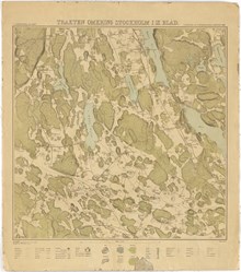 Trakten omkring Stockholm i 9 blad 1861 – kartblad 1 ”Nordvestra bladet”, översett 1892