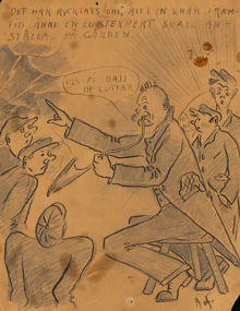 Skämtteckning från Mälarvarvet