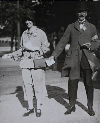 Fotografi på valarbetare i Stockholm 1924