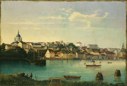 Utsikt mot Södermalm 1866. 