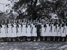 Gruppfotografi från Statens skolköksseminarium och hushållsskola