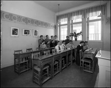 Interiör från klassrum i Wallinska skolan vid Tegnérlunden