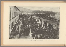 Bondetåget 1914. Upplänningarna tåga från Karlberg