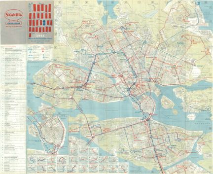 Karta över Stockholm år 1961